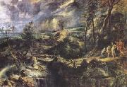 Peter Paul Rubens Stormy Landscape with Philemon und Baucis(mk08) oil painting on canvas